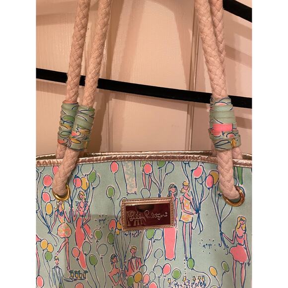 Lilly Pulitzer GUC-Pop Blue Beach Tote - Picture 3 of 8